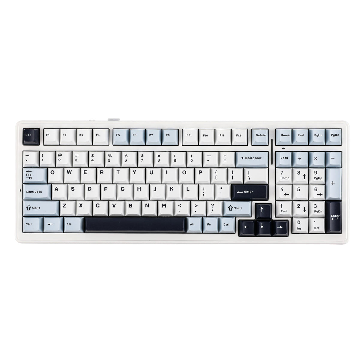 AULA F99 98% Gasket-Mounted Hot-Swappable Wireless Mechanical Keyboard Reaper switch - Blue White Black