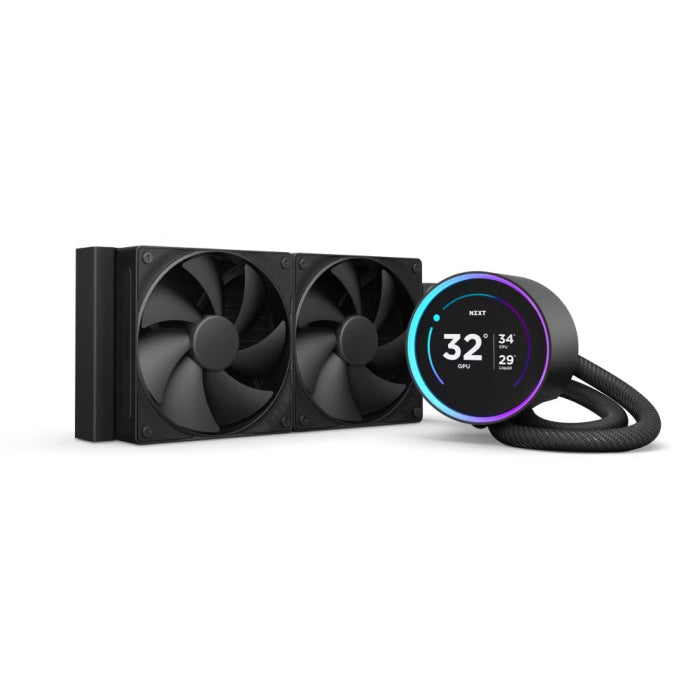 NZXT KRAKEN ELITE 240 - 240mm AIO Liquid Cooler with LCD Display - Black