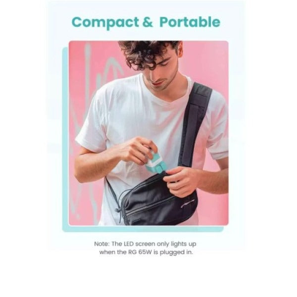 UGREEN Nexode 65W 3-Port GaN Fast Charger Pnk Ble UK35857 CD361-35857