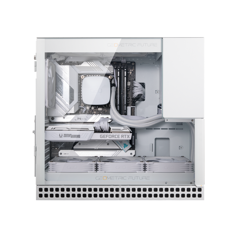 Geometric Future Model 4 King Arthur Compact 35L with enhanced flexibility ATX PC Case - White