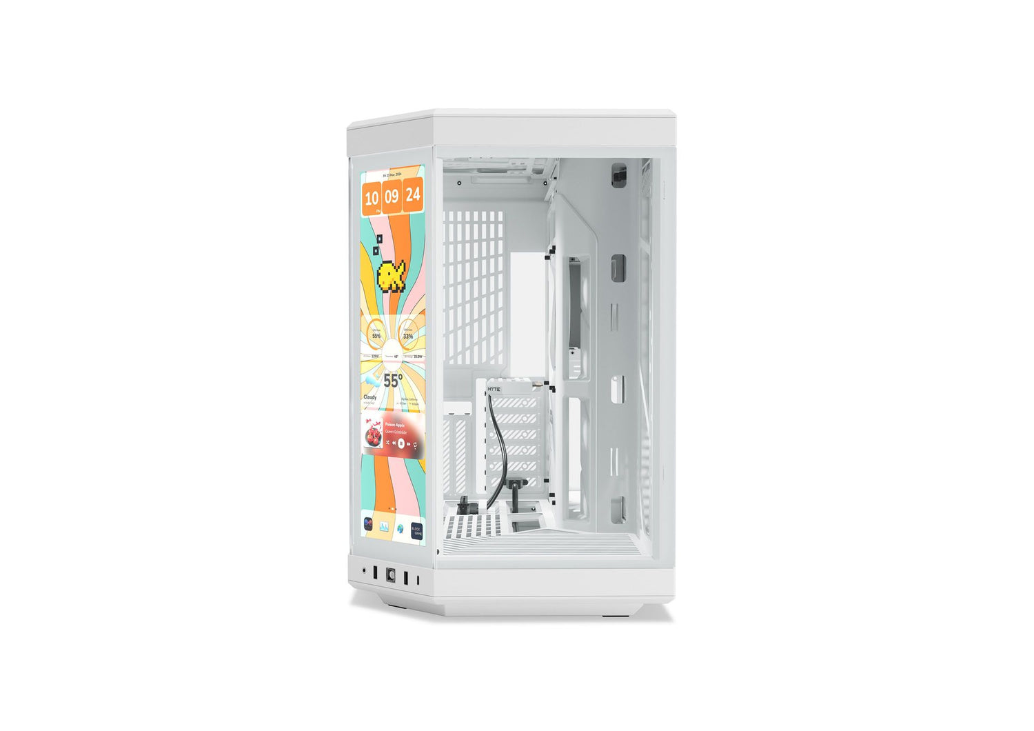HYTE Y70 Touch Infinite Mid Tower Gaming Case - White