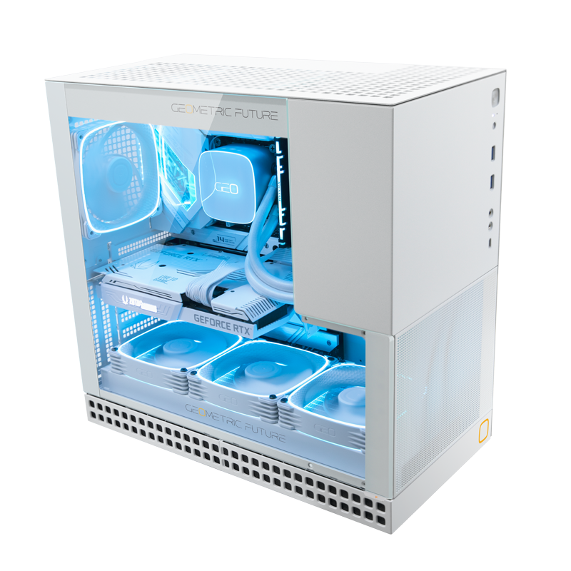 Geometric Future Model 4 King Arthur Compact 35L with enhanced flexibility ATX PC Case - White