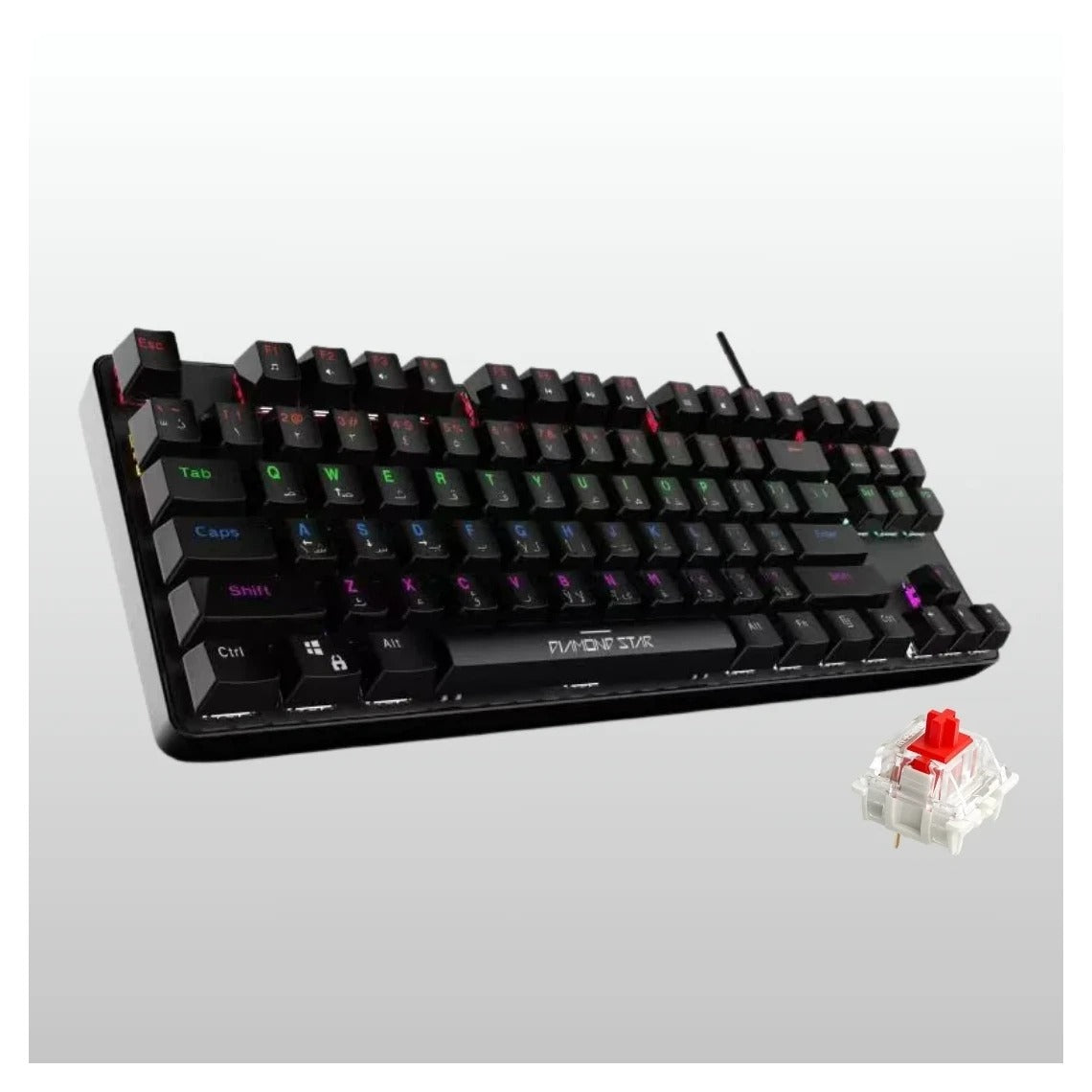 Diamond Star MH7588 RGB Mechanical Keyboard-Black