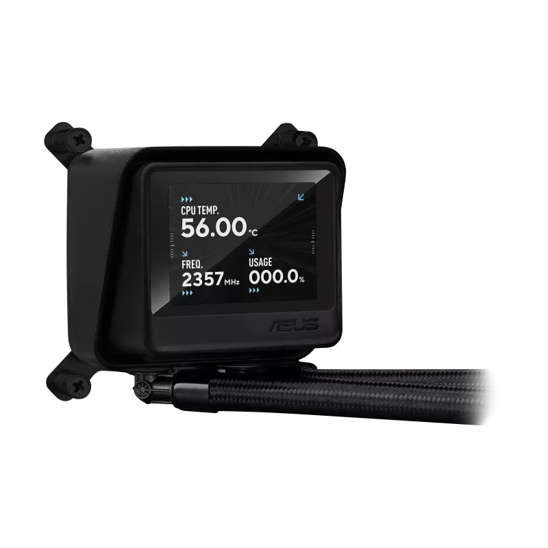 مبرد سائل لوحدة المعالجة المركزية أسوس ماكس للألعاب LC360 ARGB LCD - أسود