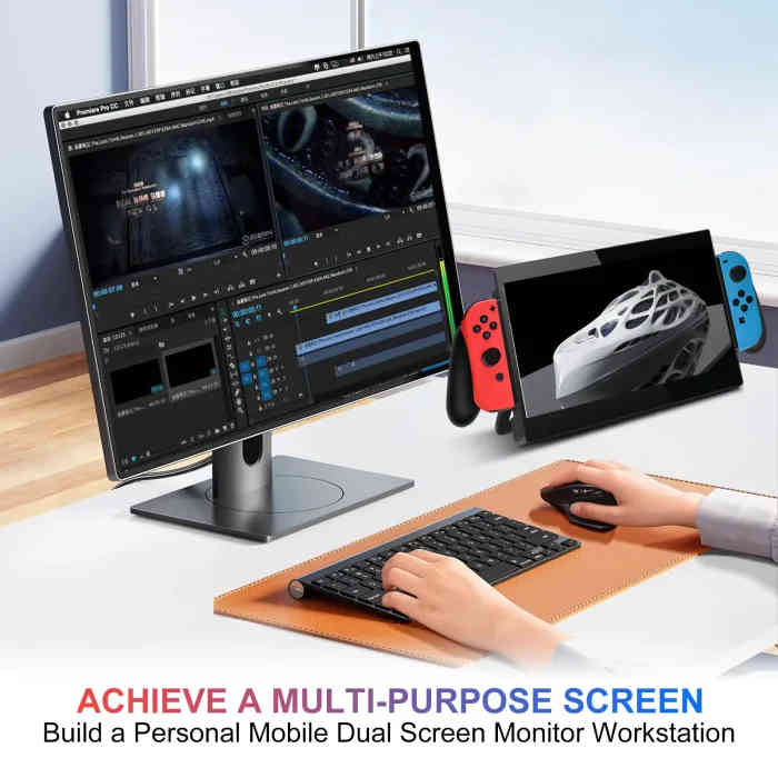 G-Story 10.1" Portable All in One HD, IPS Monitor Screen For Nintendo Switch