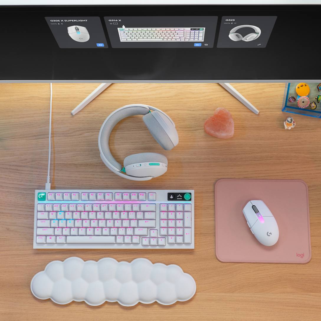 ماوس الألعاب اللاسلكي Logitech G305 X Superlight مع مستشعر HERO 44K ودقة تصل إلى ٤٤٠٠٠ DPI – أبيض