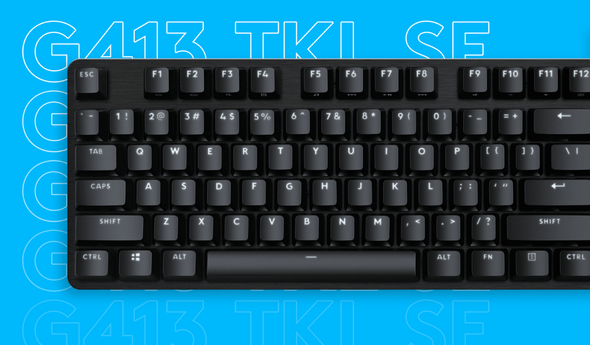 Logitech G413 TKL SE Mechanical Gaming Keyboard, PBT Keycaps Tactile (Arabic Layout) - Black