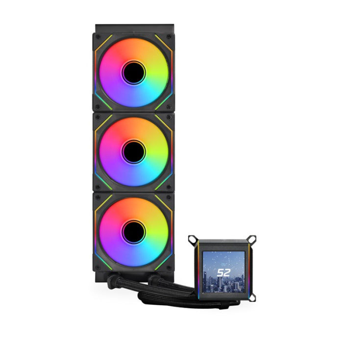 LIAN LI Galahad II LCD SL-INF 360MM ARGB CPU Liquid Cooler – Black