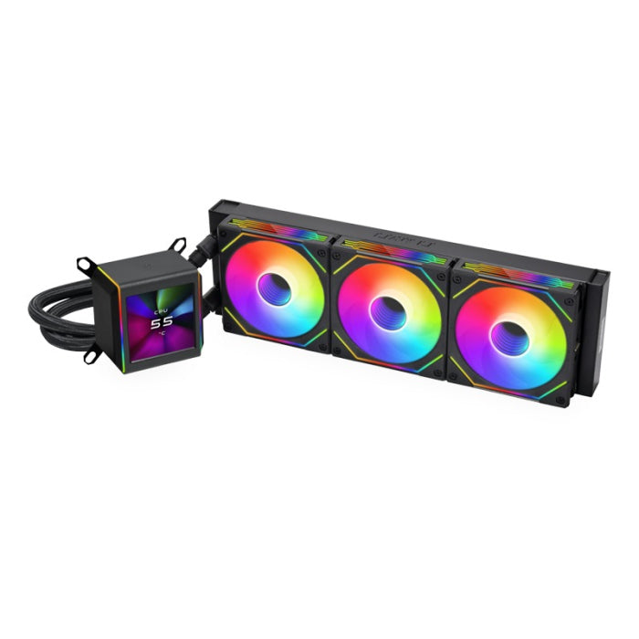 LIAN LI Galahad II LCD SL-INF 360MM ARGB CPU Liquid Cooler – Black