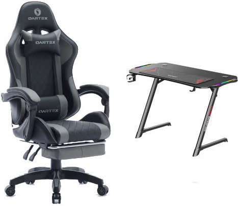 PC Bundle: PC Gaming i7-14700K/RTX 5070/32GB DDR5/1TB with Sharx Jaws 27F300VC /27" FHD/ HDMI 2.1/0.3ms/300Hz/VA/Curved Monitor & Oartex Model LD034 Gray Gaming Chair With Z5-1160 Black Carbon Fiber Gaming Table 100*60*75 Cm