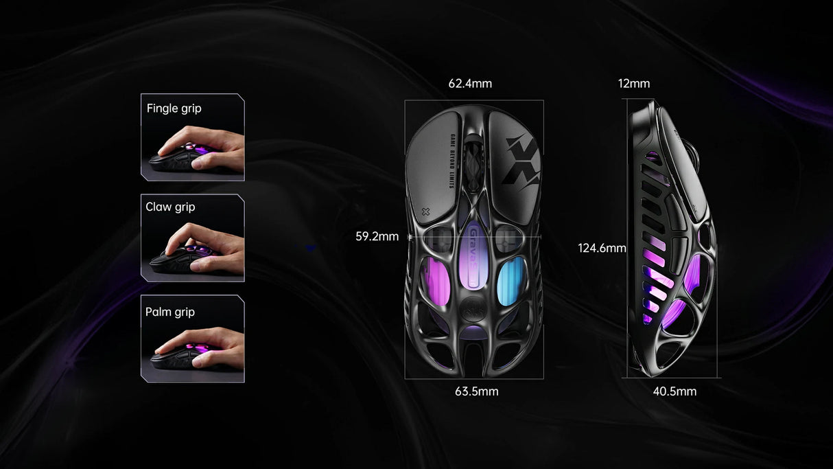 GravaStar Mercury X Wireless Gaming Mouse - Galaxy Black