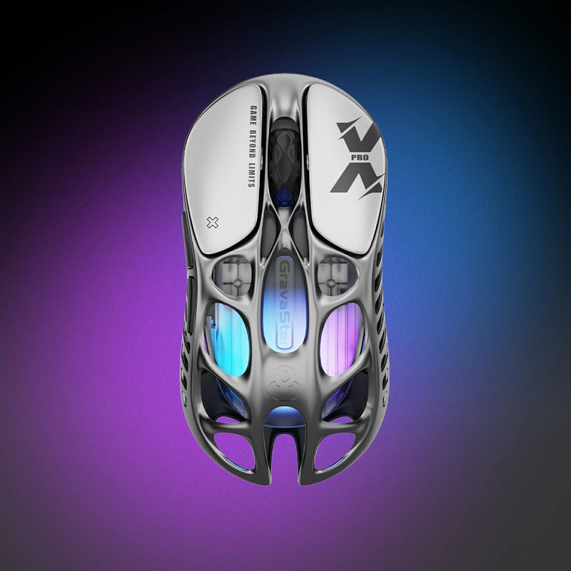 GravaStar Mercury X Wireless Gaming Mouse - Interstellar Silver