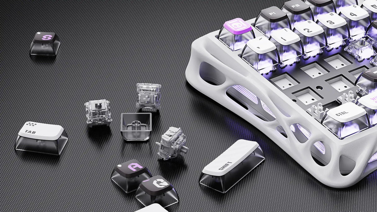 GravaStar Mercury V75 75% Hall Effect Magnetic Switch Gaming Keyboard - Mecha Gray