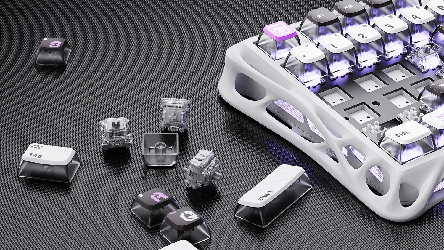 GravaStar Mercury V75 75% Hall Effect Magnetic Switch Gaming Keyboard - Mecha Gray