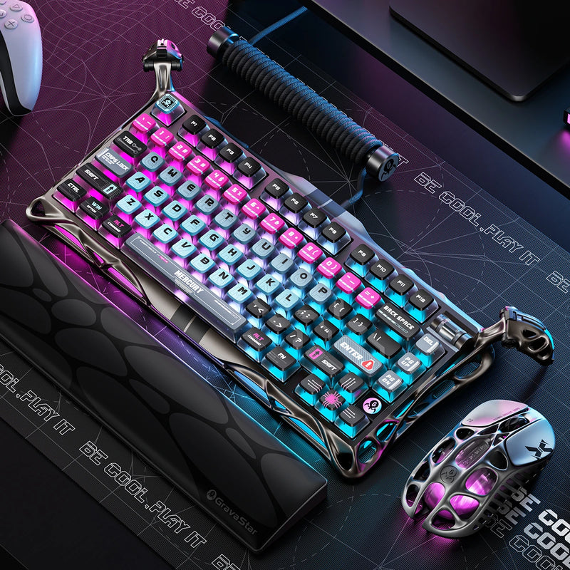 GravaStar Mercury V75 Pro 75% Hall Effect Magnetic Switch Gaming Keyboard - Cyberpunk