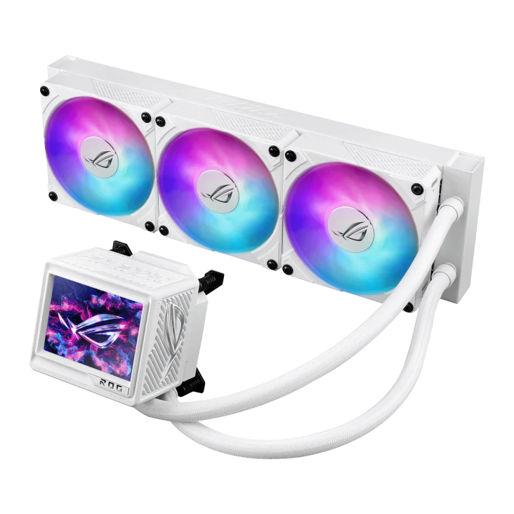 Asus ROG Ryujin III 360 ARGB Extreme Gen 2, 3.5" LCD, Magnetic Daisy-Chainable Fan, 360MM CPU Liquid Cooler - Black