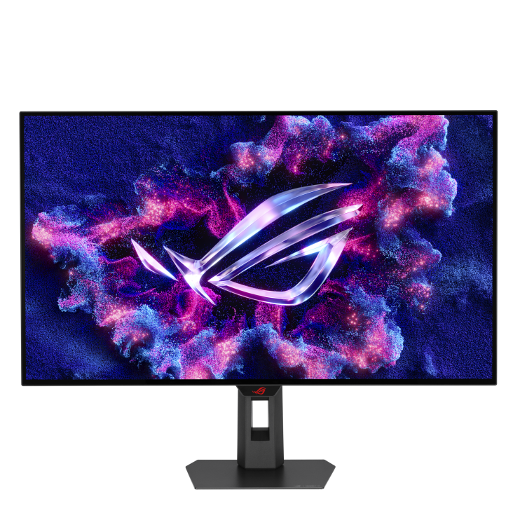 شاشة ألعاب مسطحة Asus Rog Strix XG XG32UCWMG OLED مقاس 32 بوصة، تدعم وضعَي 4K بمعدل تحديث 240 هرتز أو FHD بمعدل تحديث 480 هرتز، وزمن استجابة 0.03 مللي ثانية، متوافقة مع معيار VESA DisplayHDR - أسود