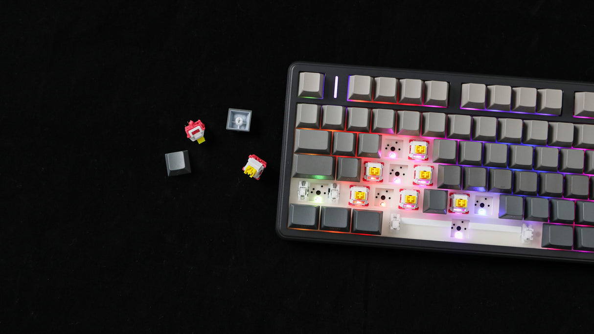 AULA F99Pro 96% Gasket-Mounted Triple-Mode Mechanical Keyboard with Knob, Nimbus switch V3 - Gradient Grey