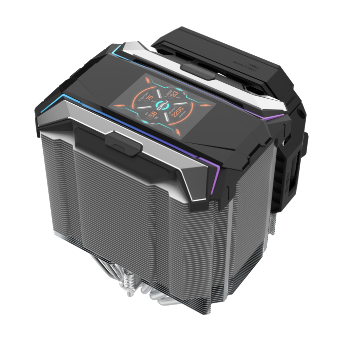 Alseye i600 Pro-W Air Fan Cooler 300W TDP with 2.83 inch screen - Black