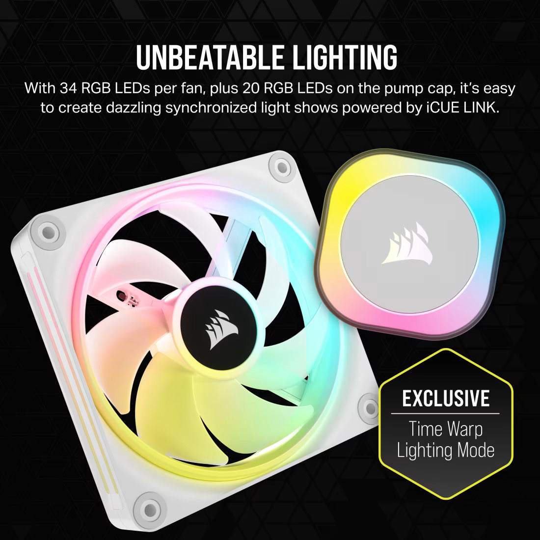 Corsair iCUE LINK H150i RGB AIO Liquid CPU Cooler - White