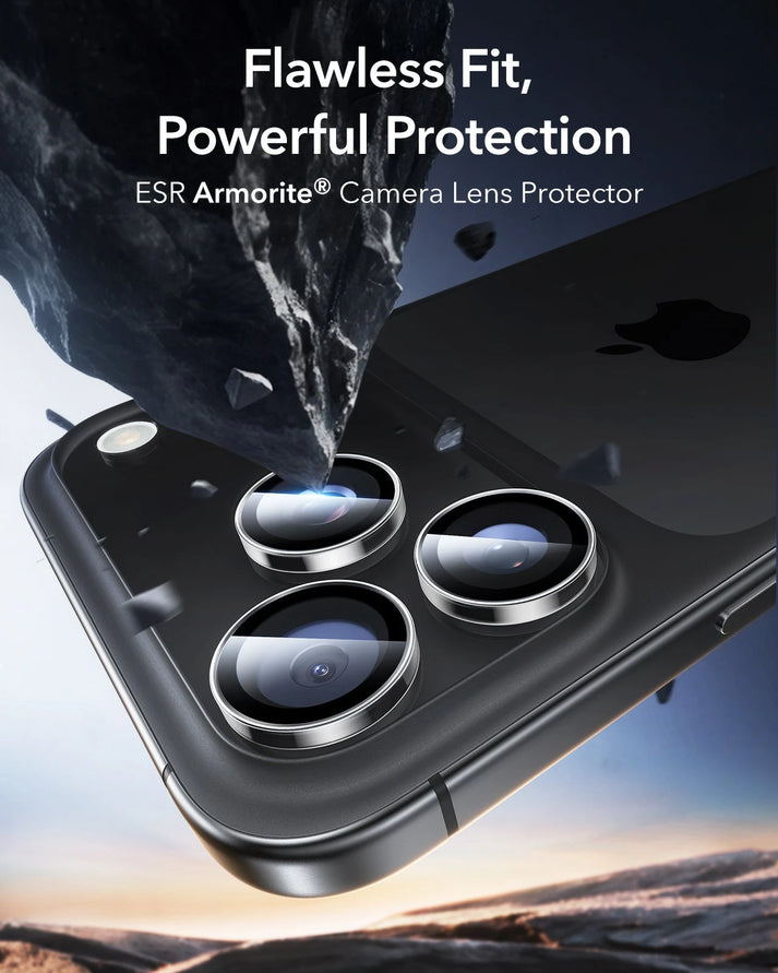 ESR iPhone 17/16/15/14 Pro/Pro Max Armorite Camera Lens Protector