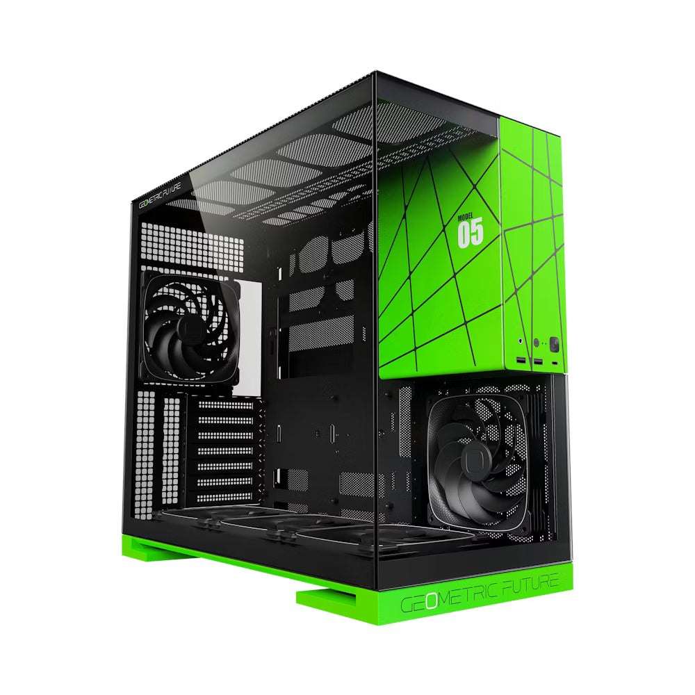 Geometric Future Model 5 Mid Tower Glass Case with 5 Fans