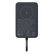 باور بنك شاومي مغناطيسي بقدرة 33 واط سعة 10000 مللي أمبير كابل مدمج لون رمادي