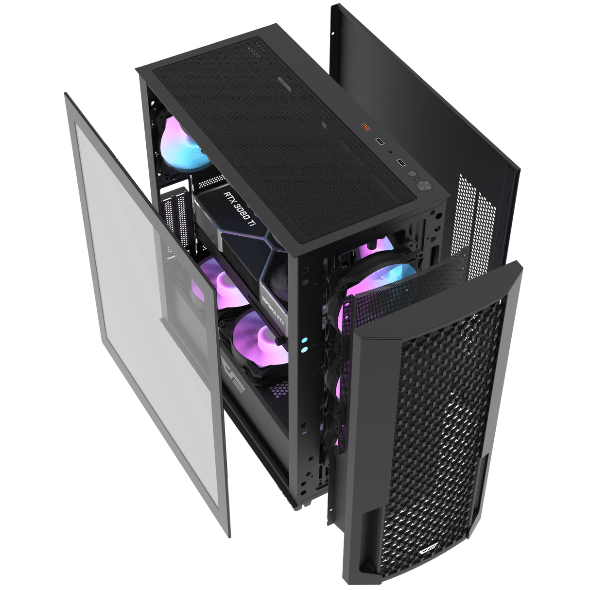 Case Aigo DarkFlash DF2100 ATX Mid Tower Gaming- Black