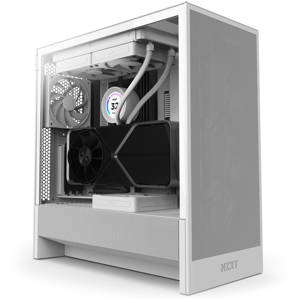 NZXT H5 Flow Edition ATX Mid Tower Case - White