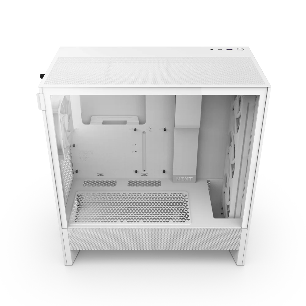 NZXT H5 Flow RGB (2024) Compact Mid Tower ATX Case with RGB Fans - White