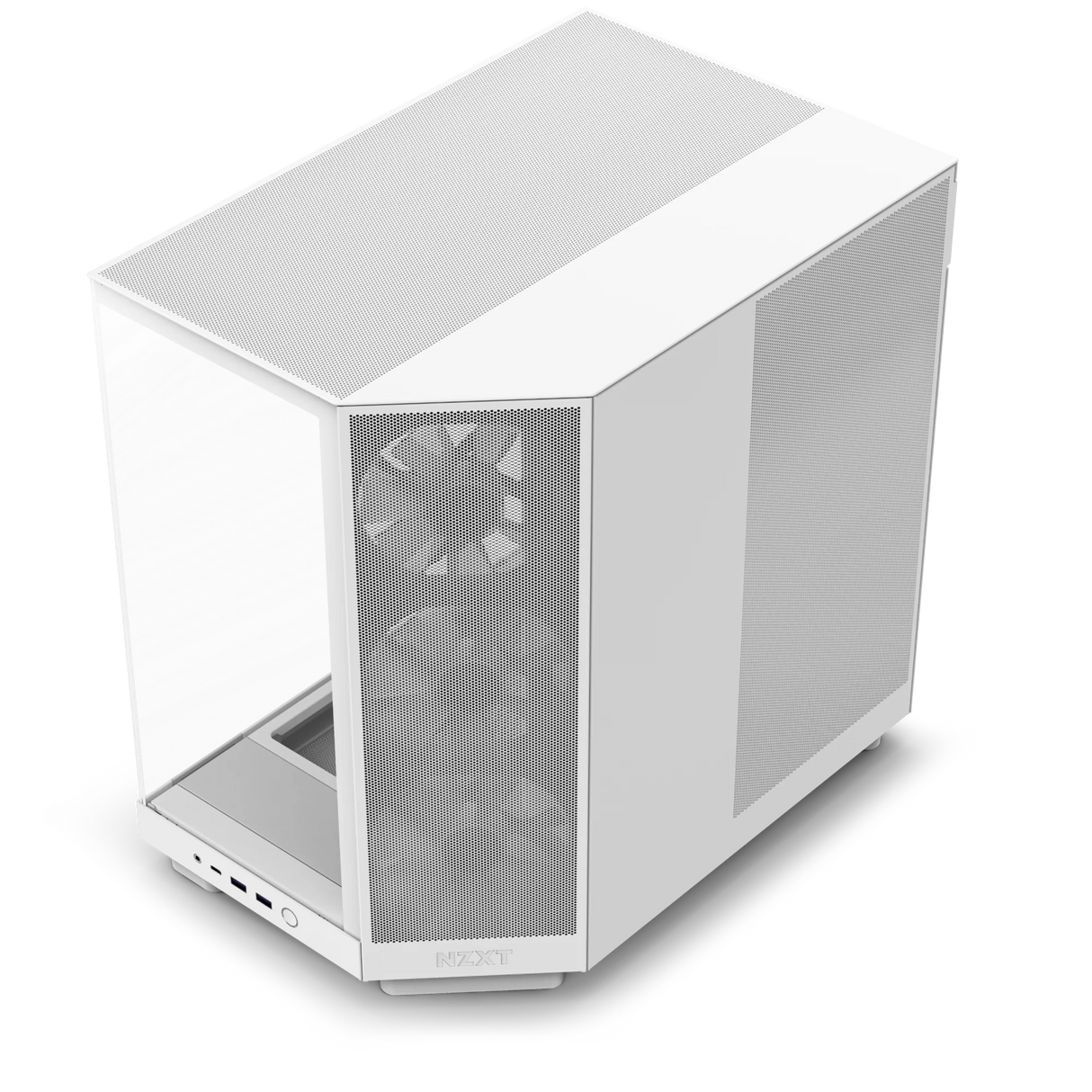 NZXT H6 FLOW RGB Compact Dual-Chamber Mid-Tower Airflow Case with RGB Fans - White