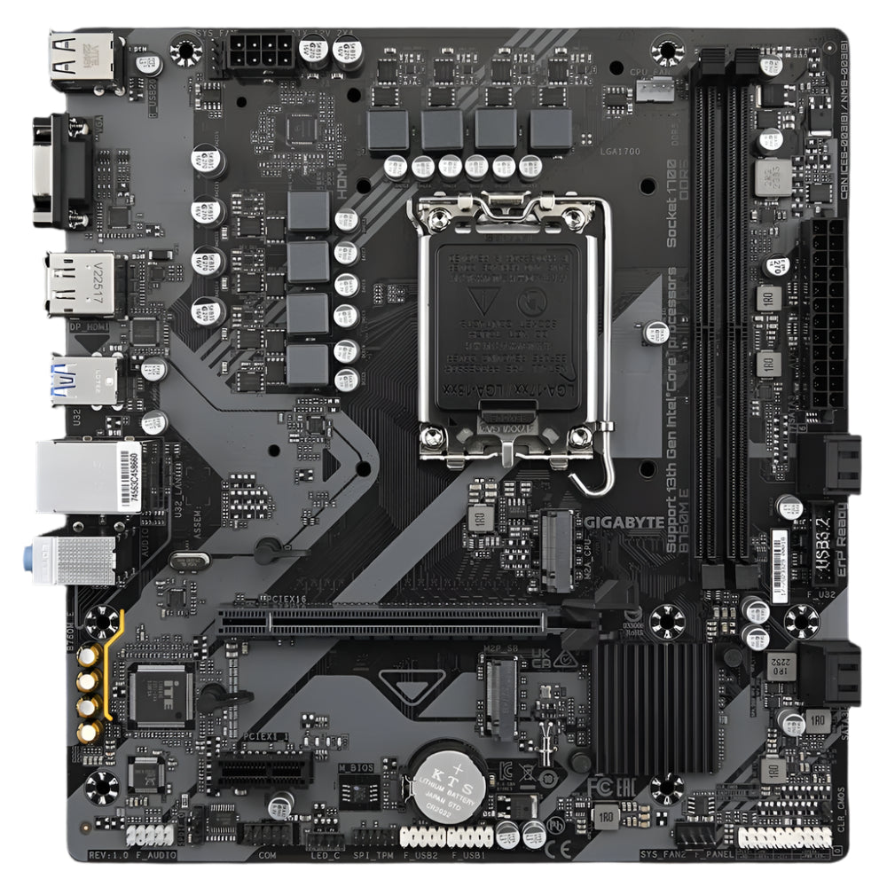 Gigabyte B760M E DDR5 Motherboard - Black