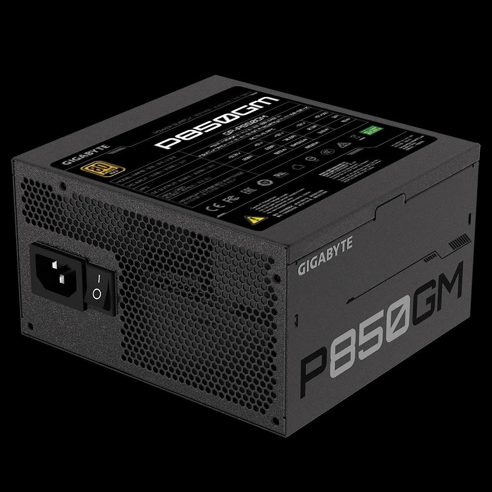 GIGABYTE P850GM 850W 80 PLUS Gold Fully Modular Power Supply - Black