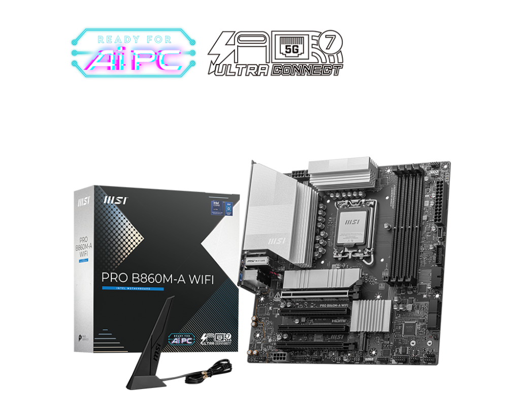 MSI PRO B860M-A WIFI DDR5 Motherboard - Black