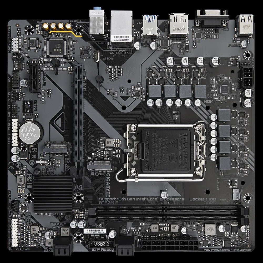 Gigabyte B760M E DDR5 Motherboard - Black