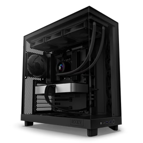 NZXT H6 FLOW RGB Compact Dual-Chamber Mid-Tower Airflow Case with RGB Fans - Black
