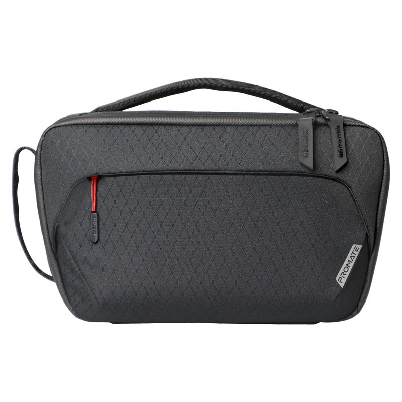 Promate Versatile Tech Essential Organizer Pouch Bag with Multiple Pockets - Black