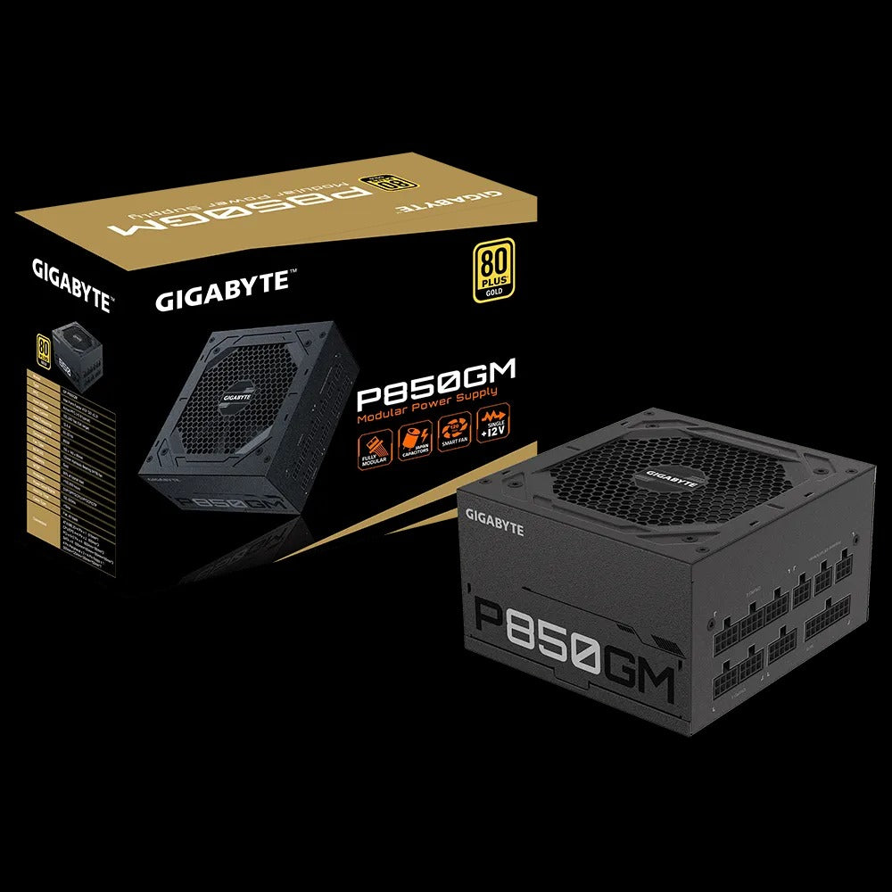 GIGABYTE P850GM 850W 80 PLUS Gold Fully Modular Power Supply - Black