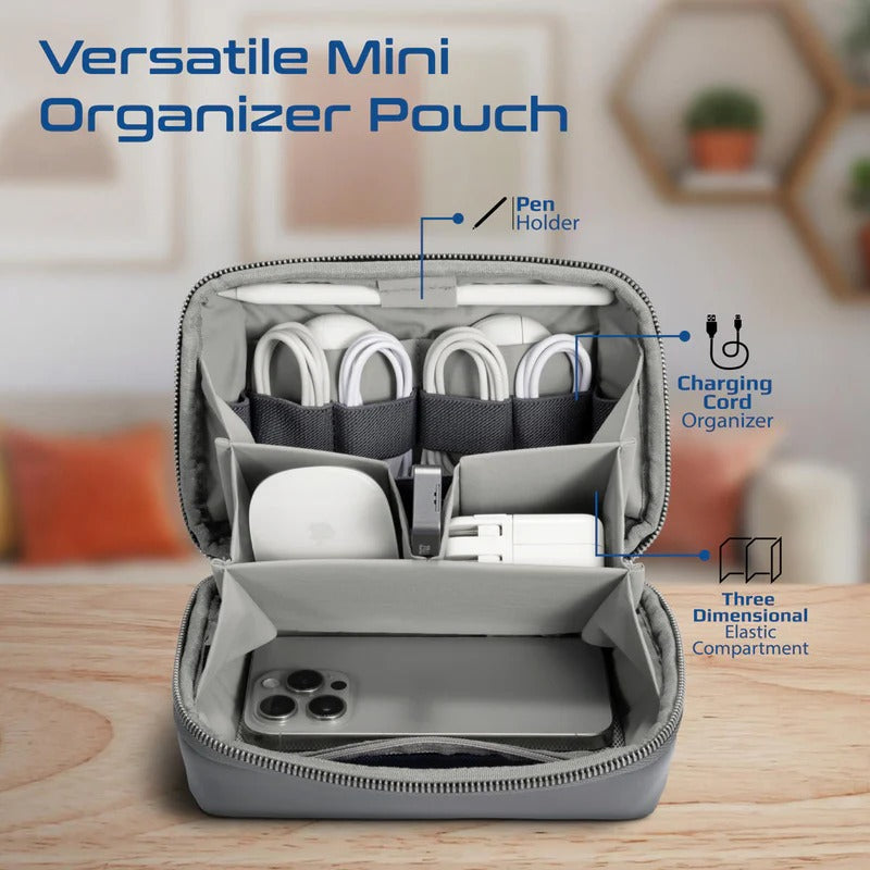 Promate Compact Tech Essential Organizer Pouch Bag with Multiple Compartments