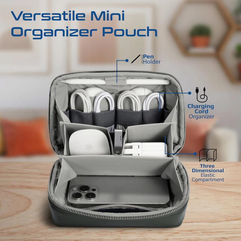 Promate Compact Tech Essential Organizer Pouch Bag with Multiple Compartments