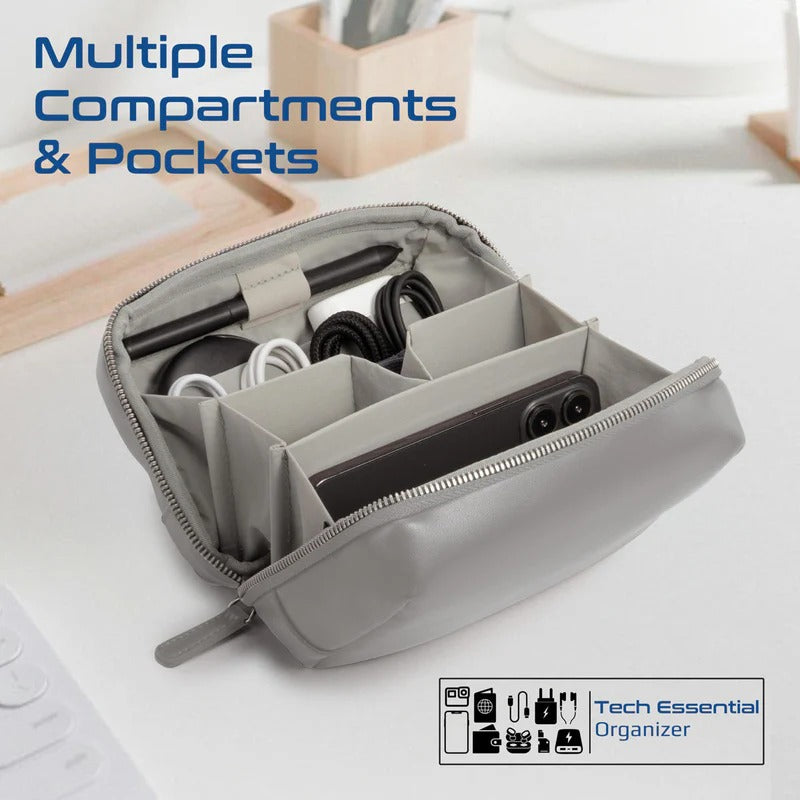 Promate Compact Tech Essential Organizer Pouch Bag with Multiple Compartments