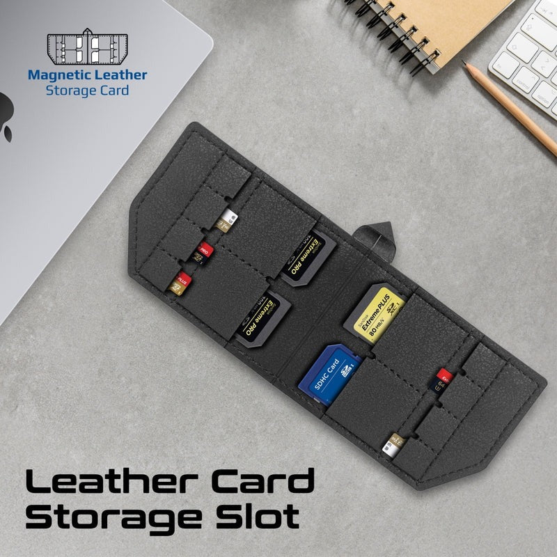 Promate Versatile Tech Essential Organizer Pouch Bag with Multiple Pockets - Black