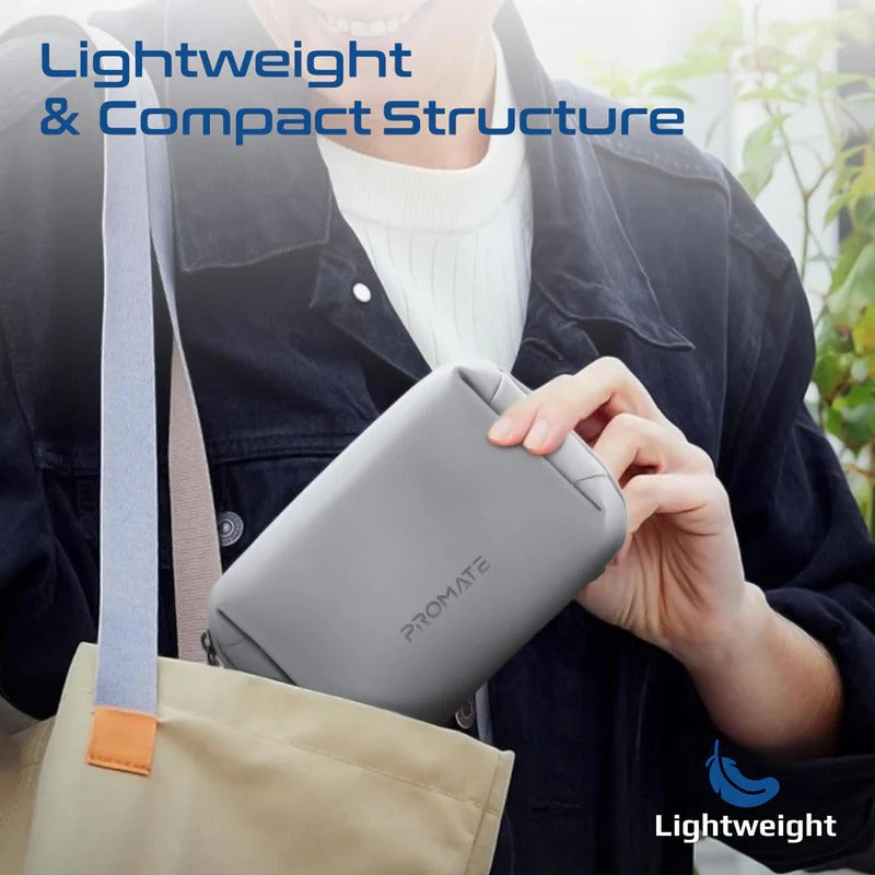 Promate Compact Tech Essential Organizer Pouch Bag with Multiple Compartments