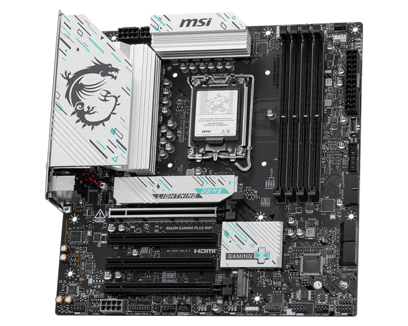 MSI B860M GAMING PLUS WIFI DDR5 Motherboard - Black