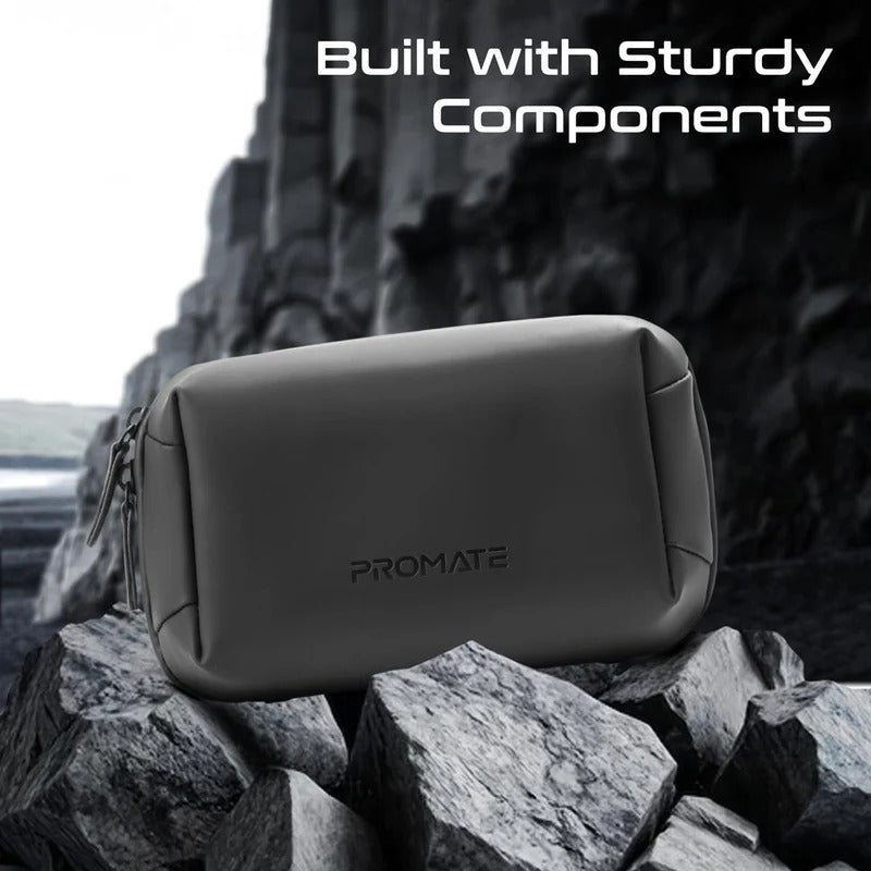 Promate Compact Tech Essential Organizer Pouch Bag with Multiple Compartments