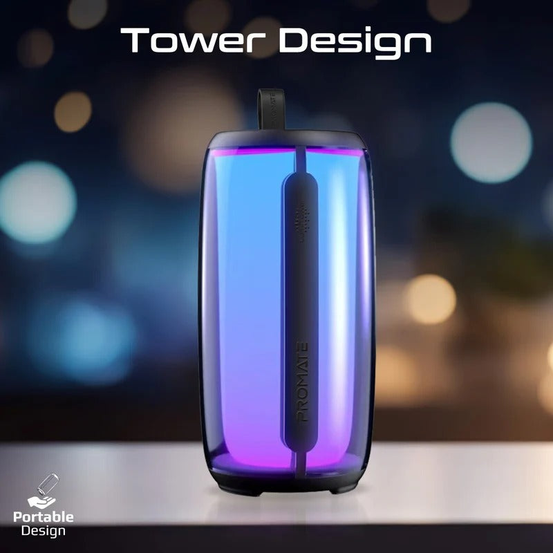 Promate 8Watt HD LumiSound® True Wireless HD Speaker - RGB