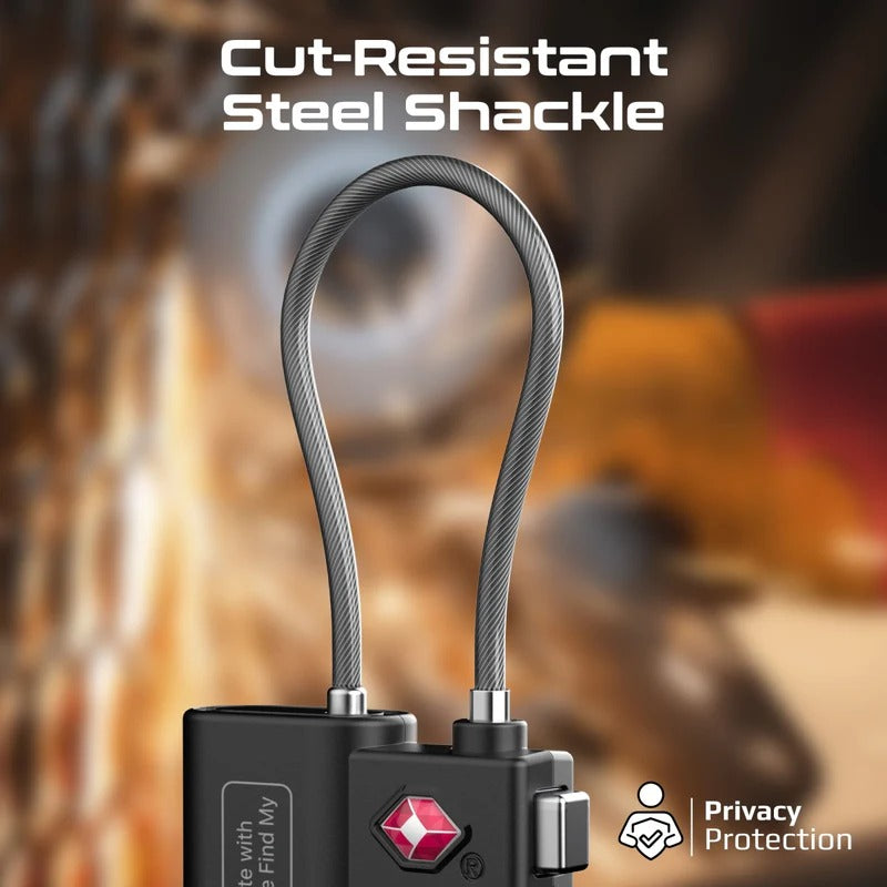 Promate TSA Luggage Lock with Smart Precision Tracking Tag, works with Apple Find My App