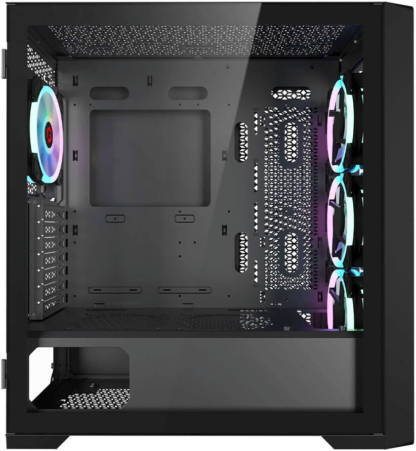 GameOn Vortex Midnight Series Mid Tower Gaming Case - Black