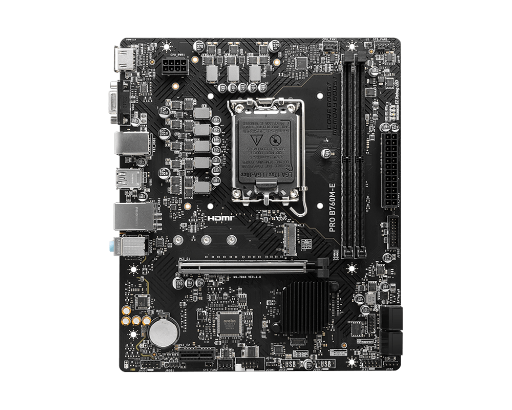 Msi Pro B760M-E DDR5 Intel Lightning Gen 4 Motherboard