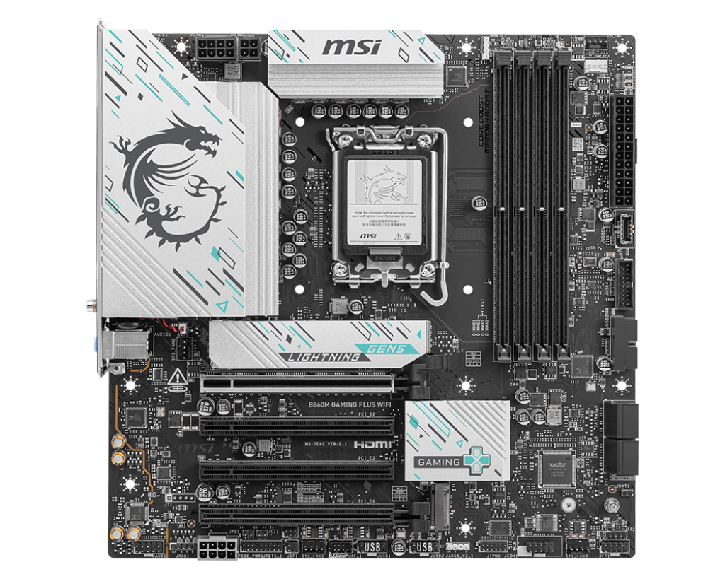 MSI B860M GAMING PLUS WIFI DDR5 Motherboard - Black